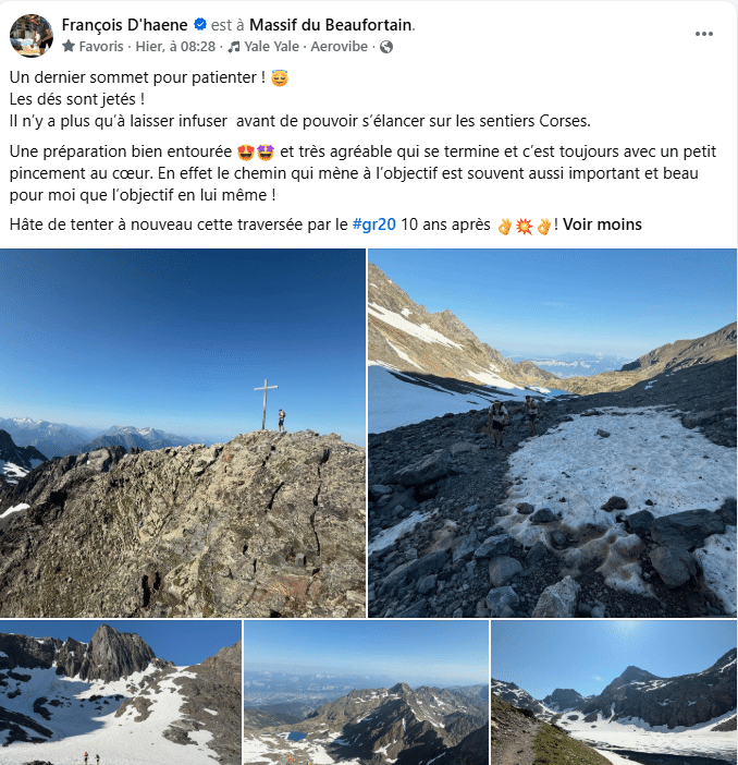 François D'Haene repart à l'assaut du record du GR20, 10 ans après 6 dernier sortie de préparation pour d'haene avant le GR20