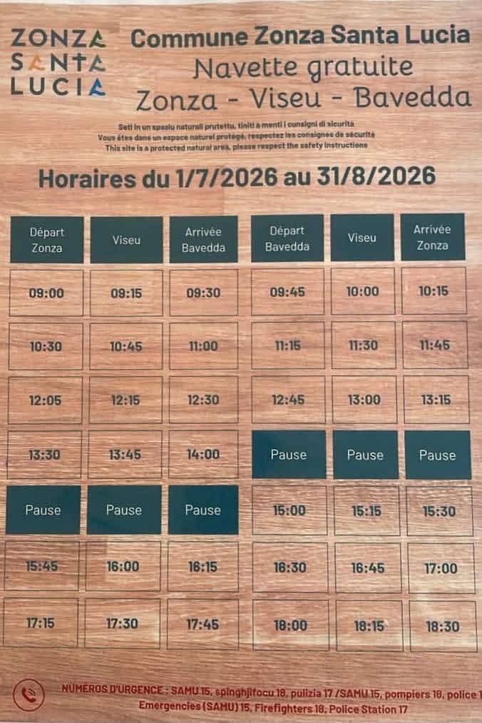 Incendie à Albertacce : le GR20 fermé entre Tighjettu et la bergerie de Ballone 3 navette gratuite incencie GR20