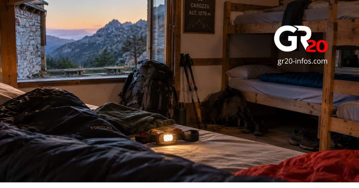 Bien dormir avant et pendant le GR20 : la clé de récupération que les randonneurs négligent 2 matelas et équipement dans un refuge du GR20